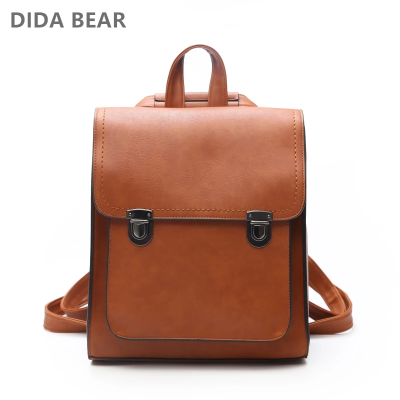 Женский рюкзак DIDA BEAR из искусственной кожи школьный для девочек подростков новый