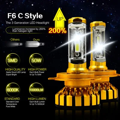 PAMPSEE K5 Автомобильная фара H7 Led H4 Лампа H1 H3 H8 H11 9005 HB3 9006 HB4 H27 с DOB ЧИПАМИ 80 Вт 6000 лм K 12 В