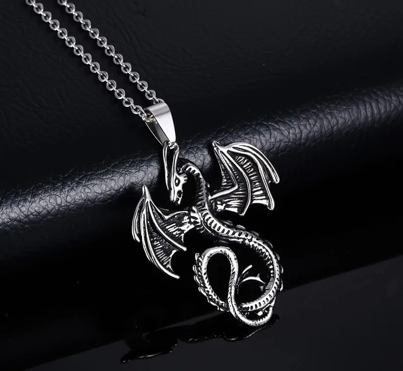 Ювелирные изделия из нержавеющей стали дракон кулон мужчины панк личности