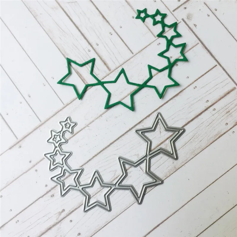 Grite Stars Tail новые металлические резные штампы 2020 трафареты DIY скрапбук фотоальбом