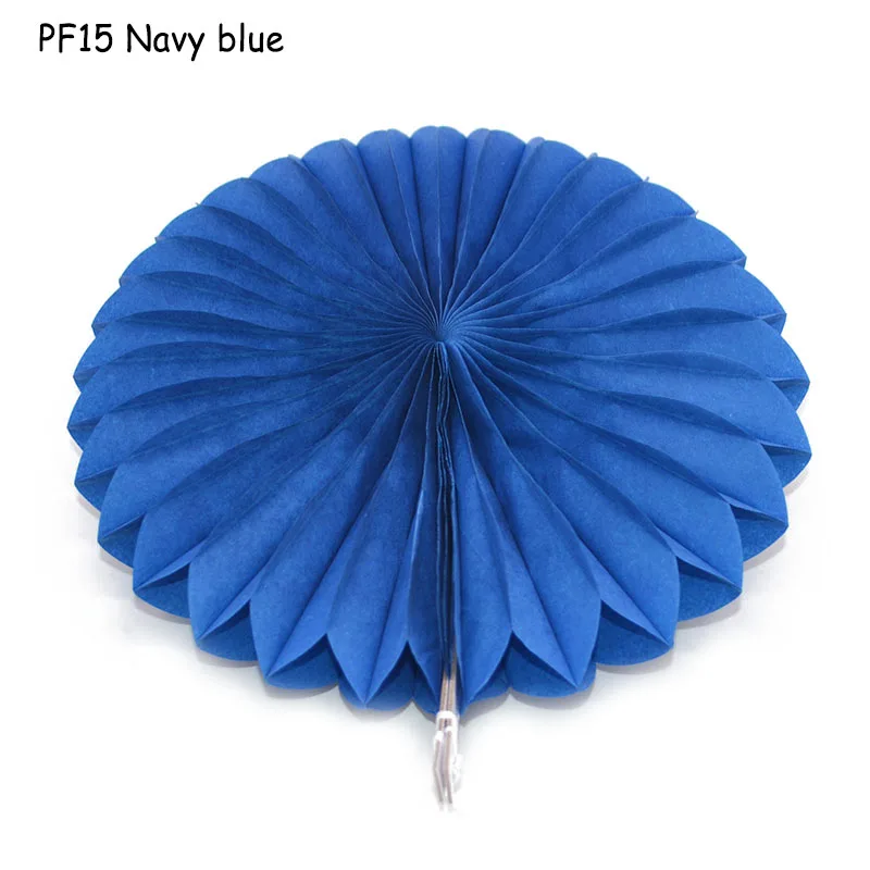 navy blue 1 шт. 10/15/20/25/30 см сотовая ткани Бумага цветок вентиляторы детская День рождения Свадебный дом свадебное украшение автомобиля - Цвет: navy blue
