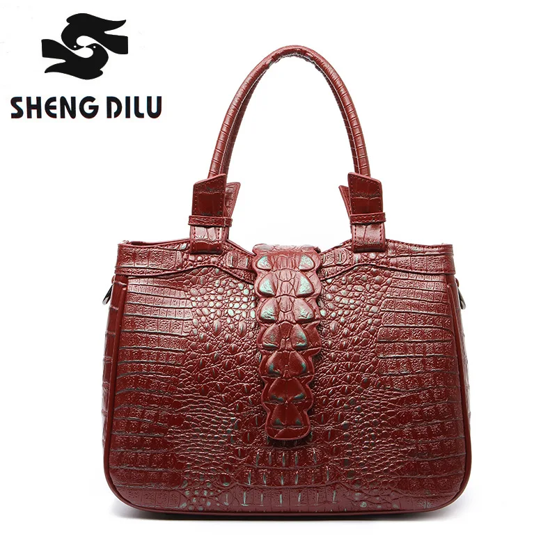 Shengdilu Натуральная кожа Сумка Женский Теплые сумки женщины плеча Large Crossbody