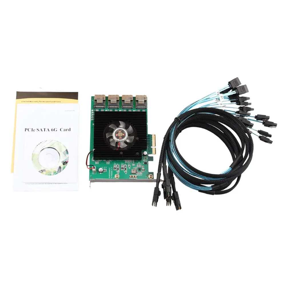 

Marvell Chipset 16 Ports SATA 6GB PCIe Controller Card PCI-e to SATA III 3.0 converter with mini SAS to 4 SATA3.0 Cable