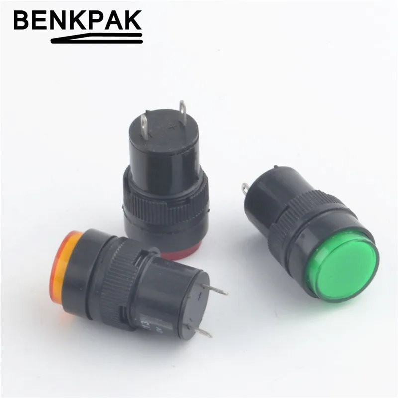 3pcs 16mm LED Warning Pilot Light indicator lamp NXD-213 | Switches