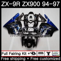 body for kawasaki ninja zx900 zx 9r blue flames 1994 1995 1996 1997 66hc 21 zx 9 r 94 97 zx 9r 900cc zx9r 94 95 96 97 fairing