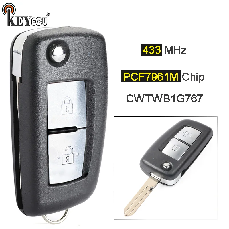 Пульт дистанционного управления для Nissan Qashqai J11 Pulsar C13 Juke F15 433 МГц PCF7961M чип FCC: