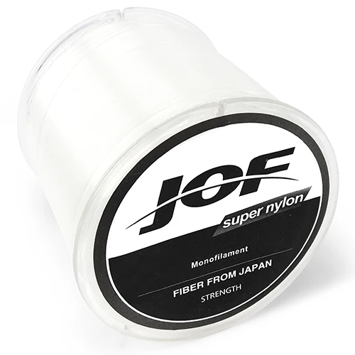 White JOF нейлоновая леска 500 м экстремально сильная леска из мононити 5 LB-30 фунтов - Цвет: White