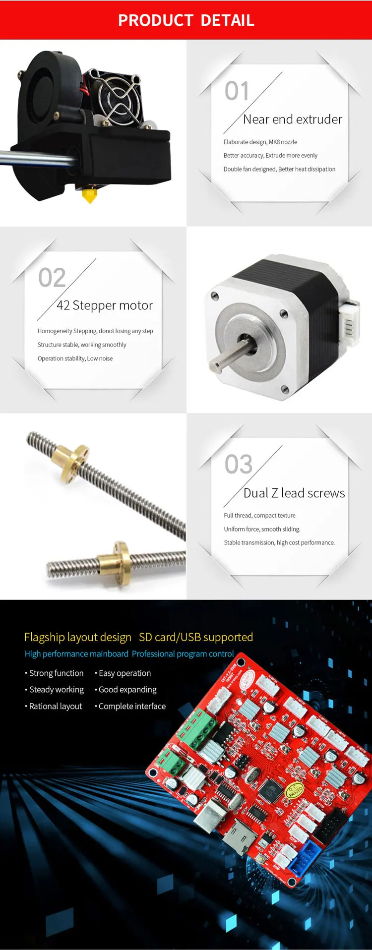 Tronxy 3d принтер C5 мини 3d принтер интегрированный FMD Высокоточный 3D настольный принтер 1,75 мм PLA нить