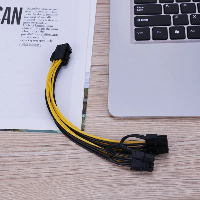 8 (6 + 2) Pin CPU Molex PC блок питания 20 см 6 pin к 2 PCI e Express графическая карта контактный