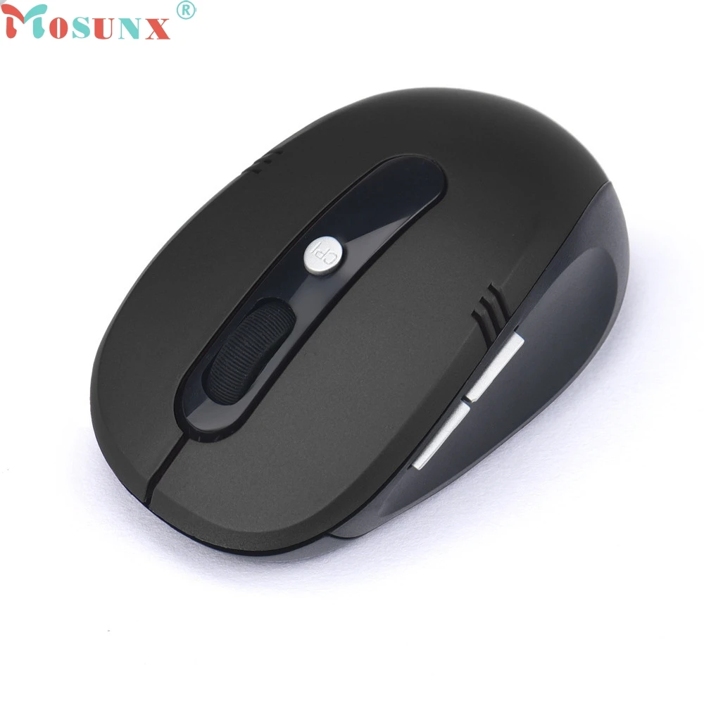 Черный Mosunx 2,4 GHz беспроводная мышь, пять цветов, 2000 dpi, USB оптическая прокрутка, мыши для планшета, ноутбука, компьютера, роскошная Прямая поставка - Цвет: Черный