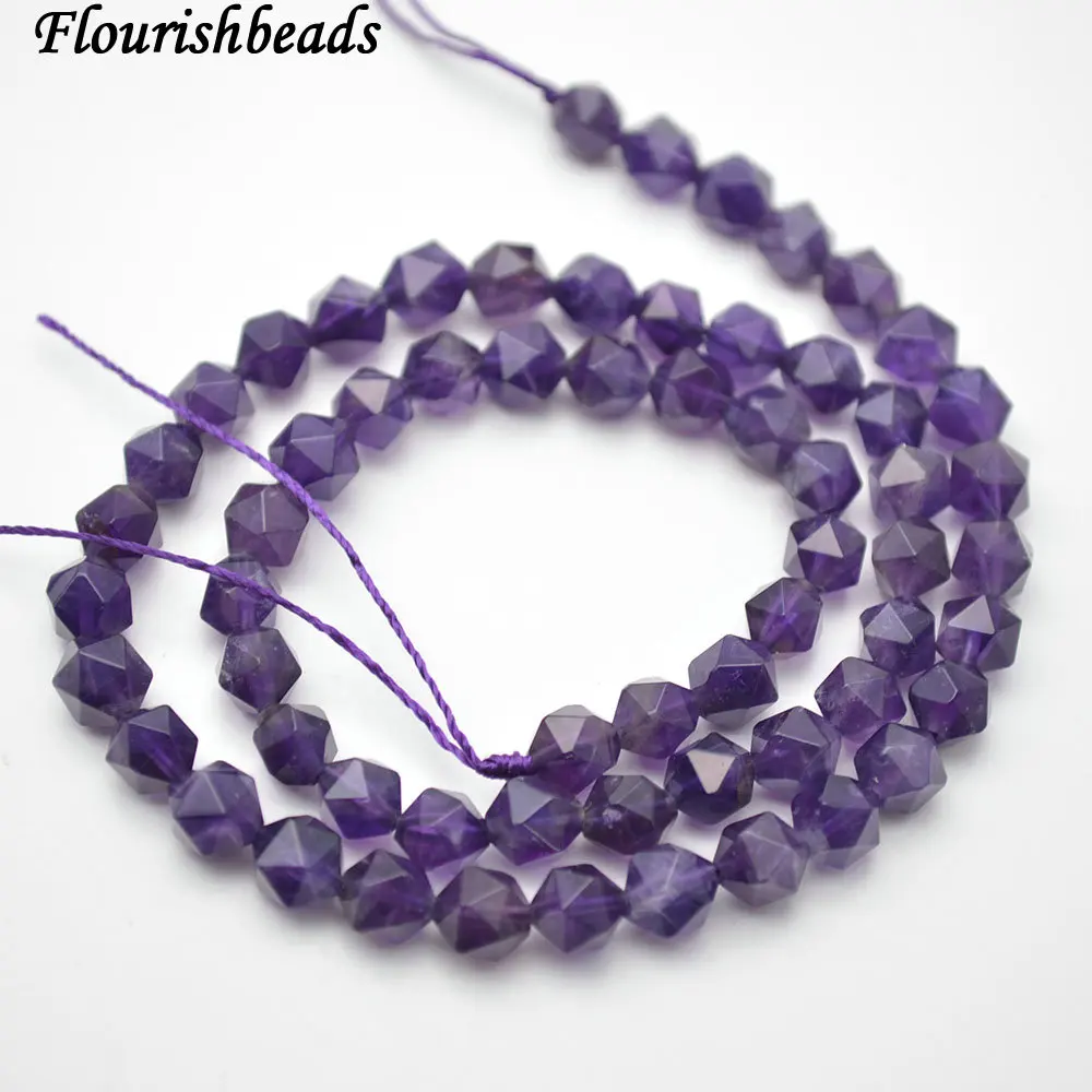 Крупные граненые бусины из натурального аметиста 6 12 мм|beads beads|beads loosebeads round |