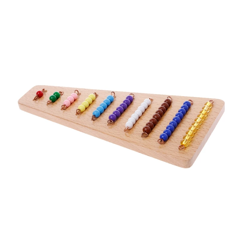 Монтессори Math Material Bead Stair Toy Дети раннего дошкольного обучения игрушки Прямая