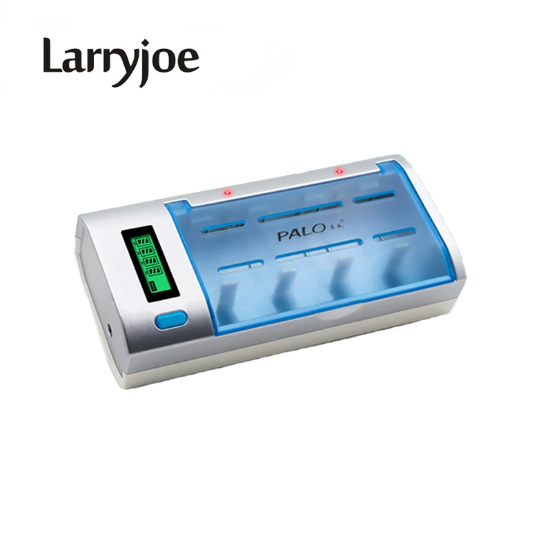 Larryjoe C906W 4 слота ЖК дисплей зарядное устройство для Nimh Nicd AA/AAA/SC/C/D/9V аккумуляторные