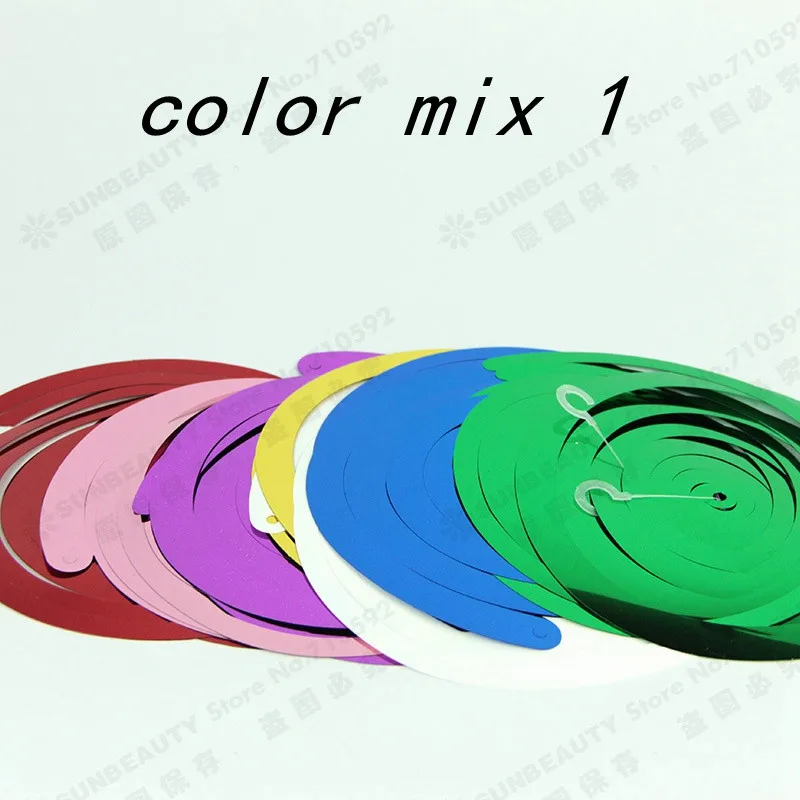color mix 1 14 шт./упак. Потолочный подвесной вихревое украшение металлический Фольга Висячие завитками для дня рождения Свадебная вечеринка развевающиеся винт украшения - Цвет: color mix 1