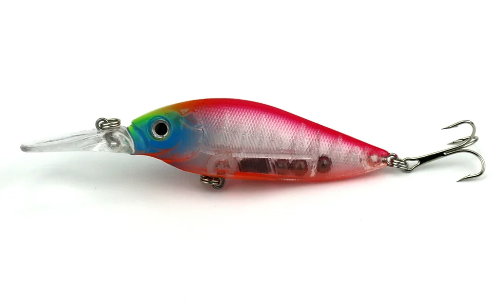 200 шт. Минноу Рыбалка заманить 11 см 7 г воблеры с 4 # Пластик Жесткий Bait Minnow 3D глаза
