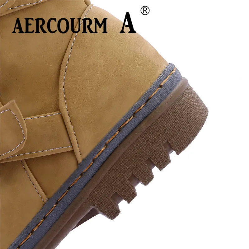 Aercourm A/2018 женские зимние ботинки ботильоны водонепроницаемые на платформе ручной