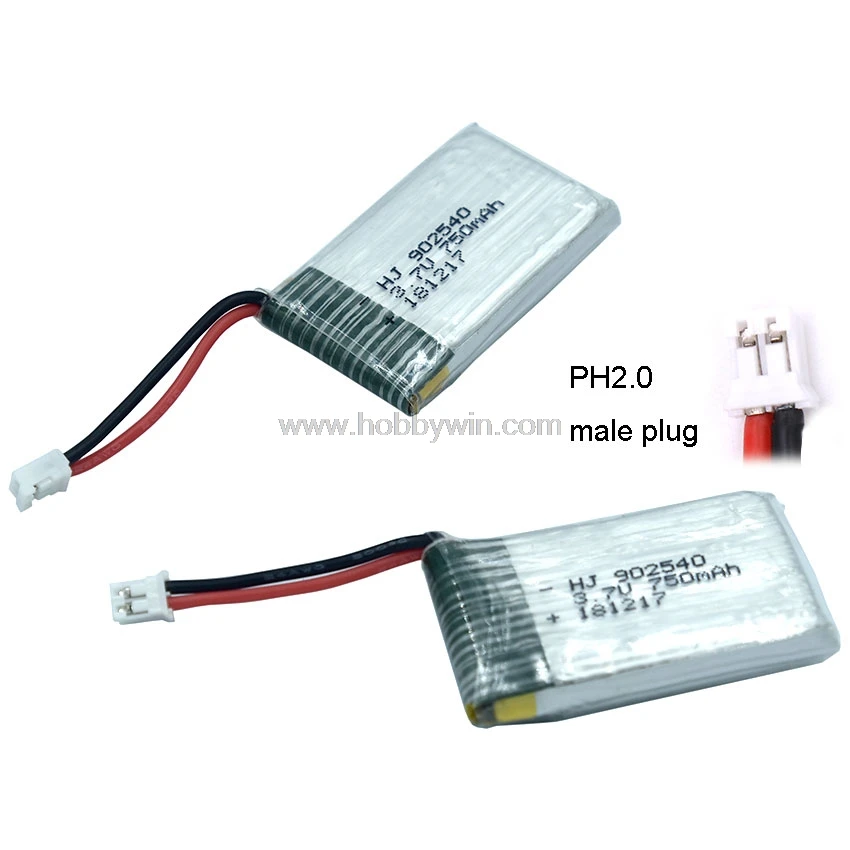 3 7 в 1 с 750 мА/ч 25C Lipo Battery PH2.0 разъем для радиоуправляемой модели полета FPV вертолет