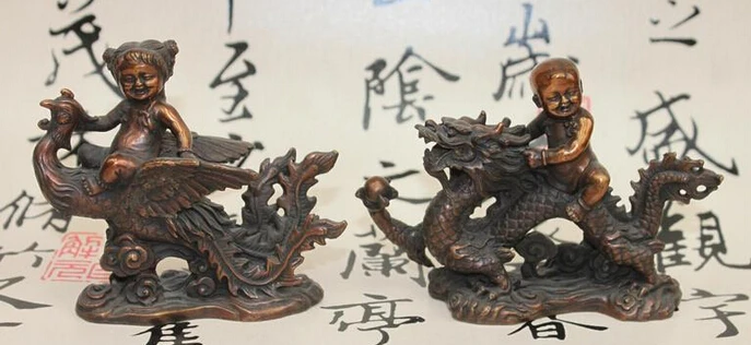 SUIRONG 430 + китайская Бронзовая статуя фэншуй для мальчиков и девочек|dragon teeth|dragon