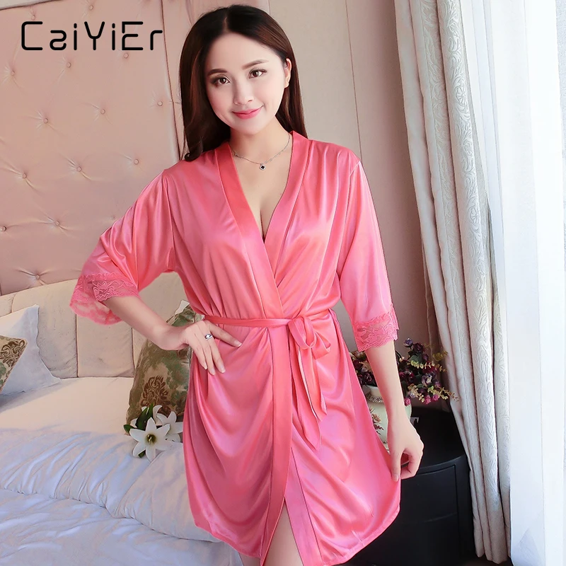 Женская кружевная ночная рубашка Caiyier черная Повседневная Ночная с треугольным