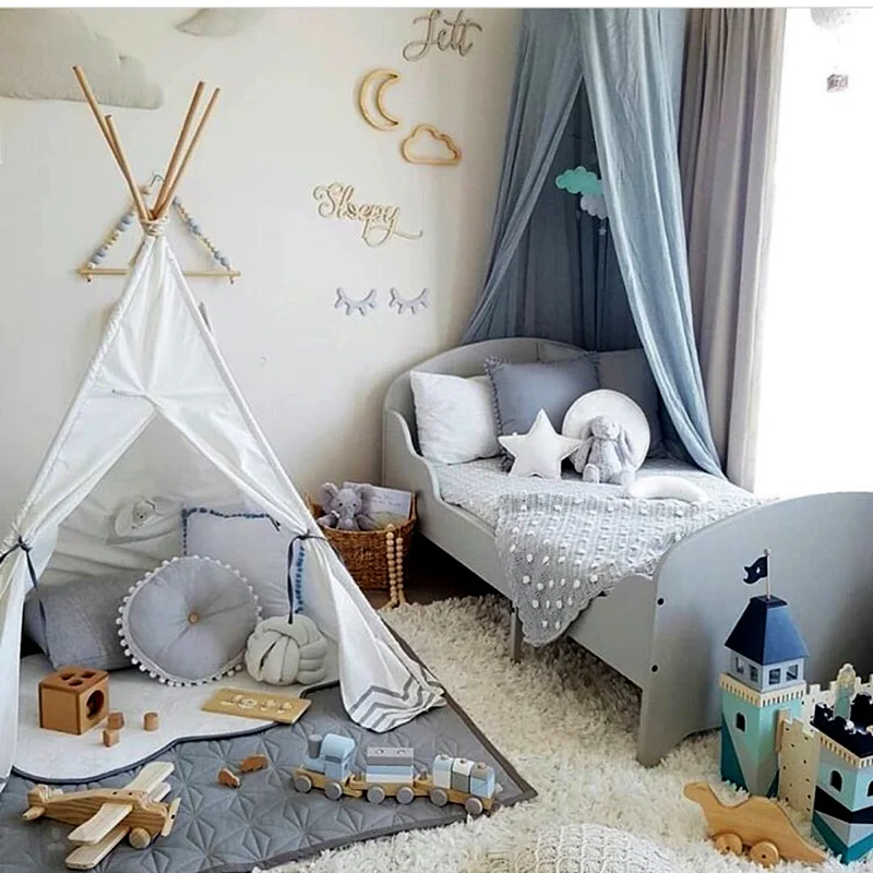 Скандинавская деревянная Настенная Наклейка Луна/кролик/зайчик звезда декор