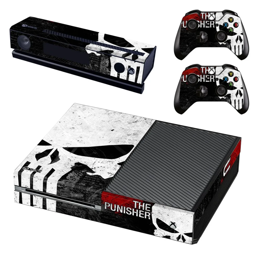Наклейка для Xbox One и Kinect и 2 контроллера для Xbox One Skin sticker-The Punisher