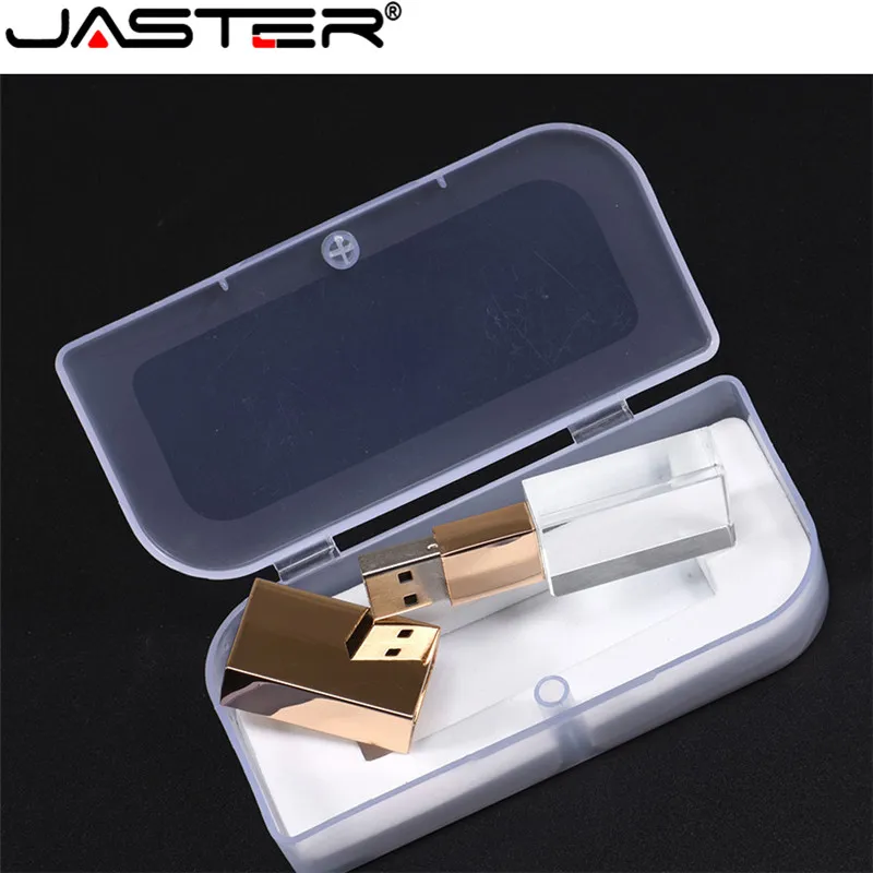 JASTER 4 ГБ 32 ГБ 8 ГБ 16 ГБ пользовательский дизайн в Кристальный usb флэш-накопитель с брелоком ручка накопитель прозрачный флеш-накопитель с кристаллами