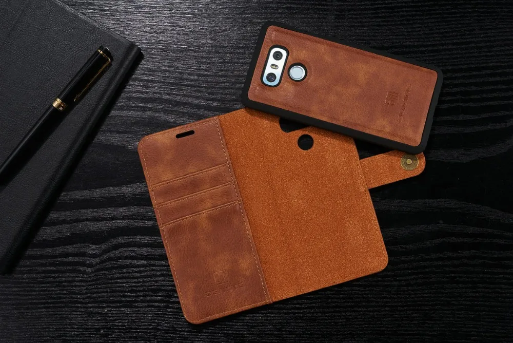 Чехол для LG G6 чехол-книжка из искусственной кожи с отделением карт и подставкой