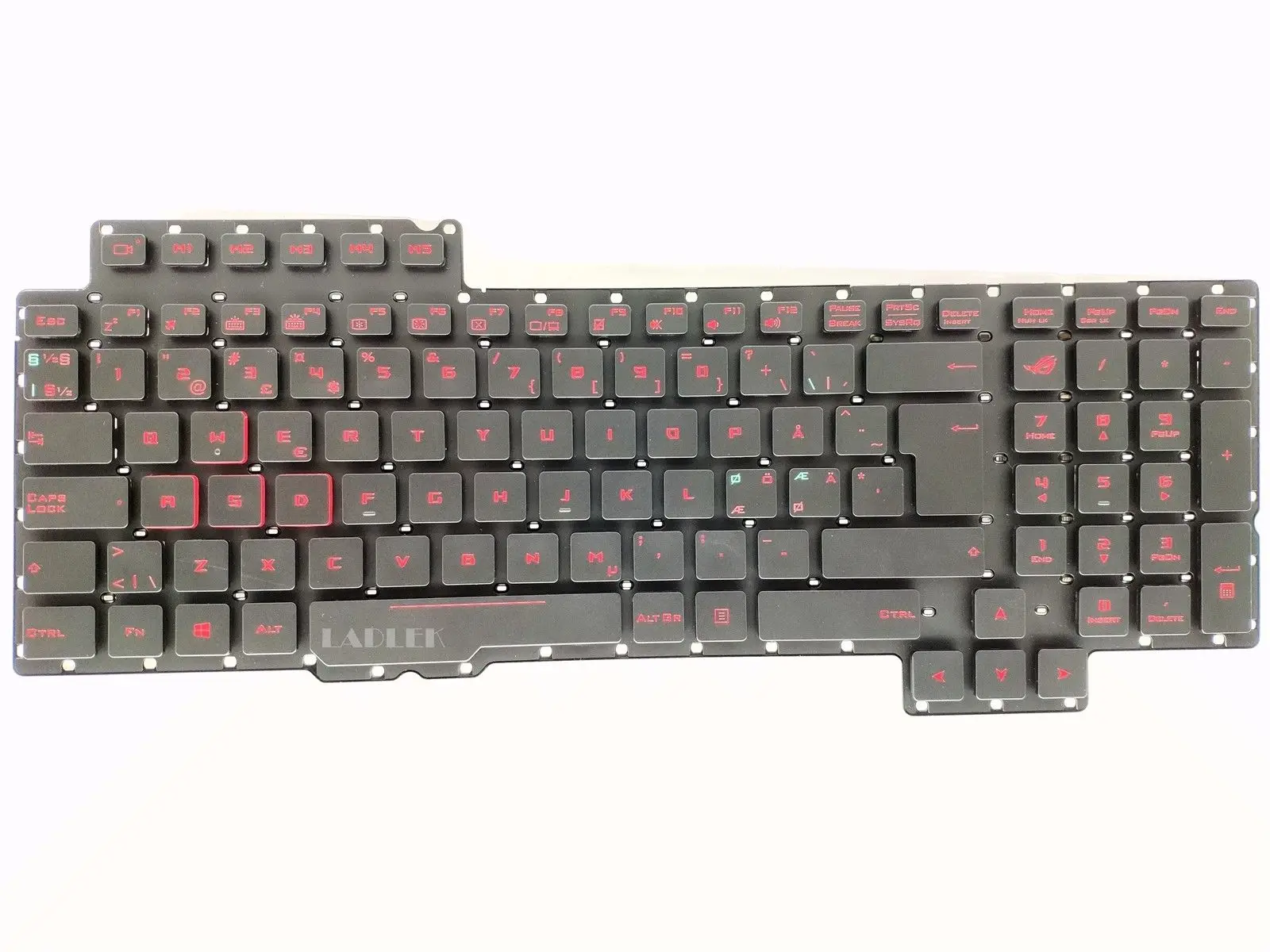 Датская шведская норвежская финская Скандинавская клавиатура для Asus G752VS/G752VM/G752VL