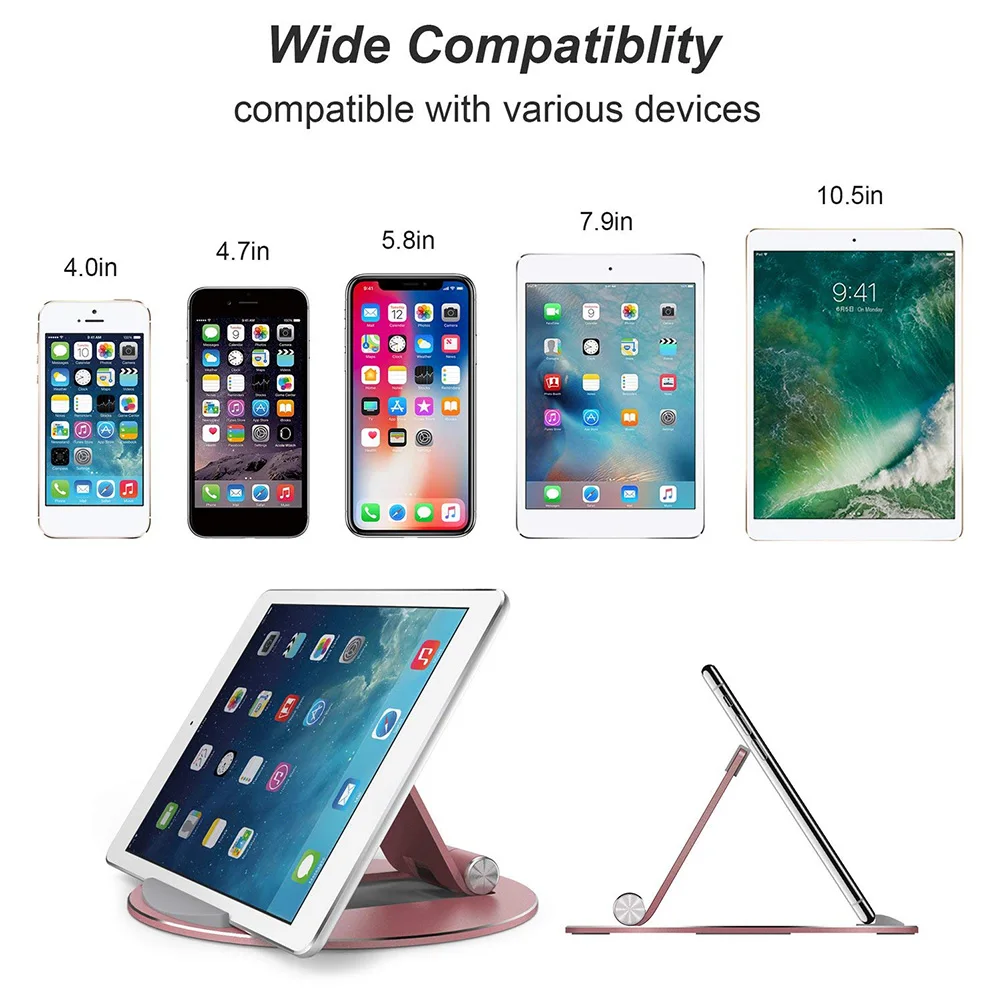 Для IPad Pro, держатель для телефона, настольный, прочный, регулируемый, алюминиевый сплав, подставка, держатель для планшета, универсальное, круглое крепление