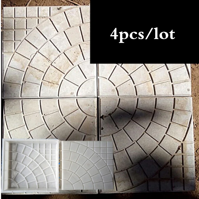 4 шт./лот испанский Красочные Кирпич Цемент чайник бетона Пластик Mold DIY сад ходить