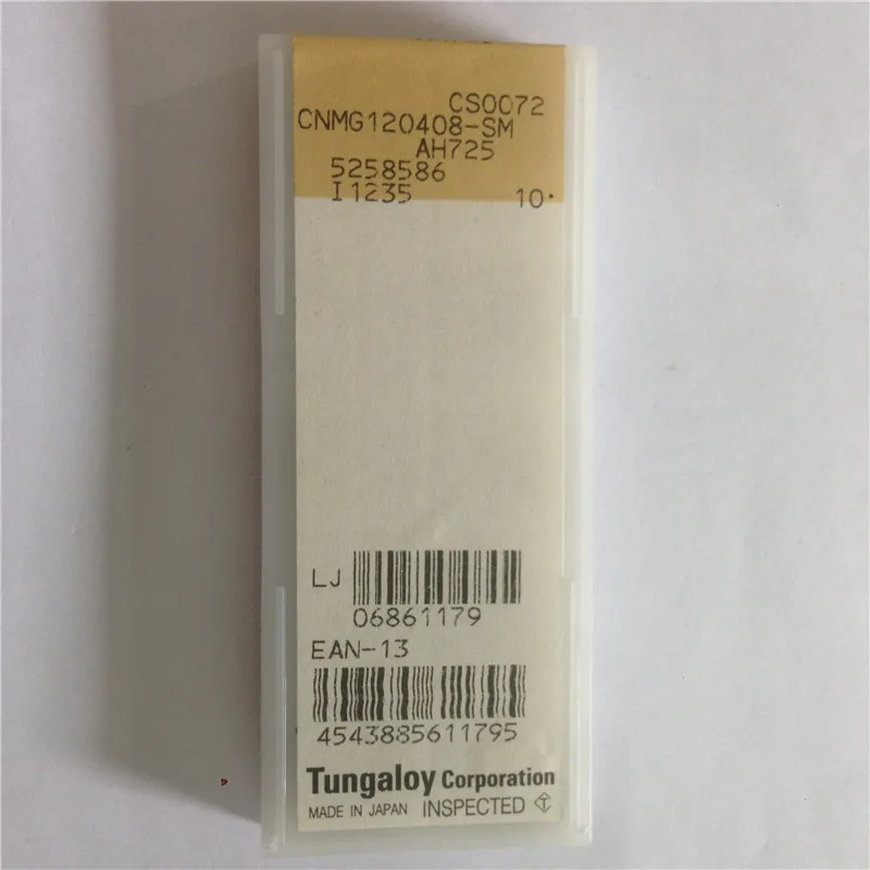 

CNMG120408-SM AH725 100% Original TUNGALOY carbide insert with the best quality 10pcs/lot free shipping