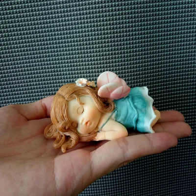 Силиконовая форма формы для мыла лежащая маленькая сказочная Спящая ручной