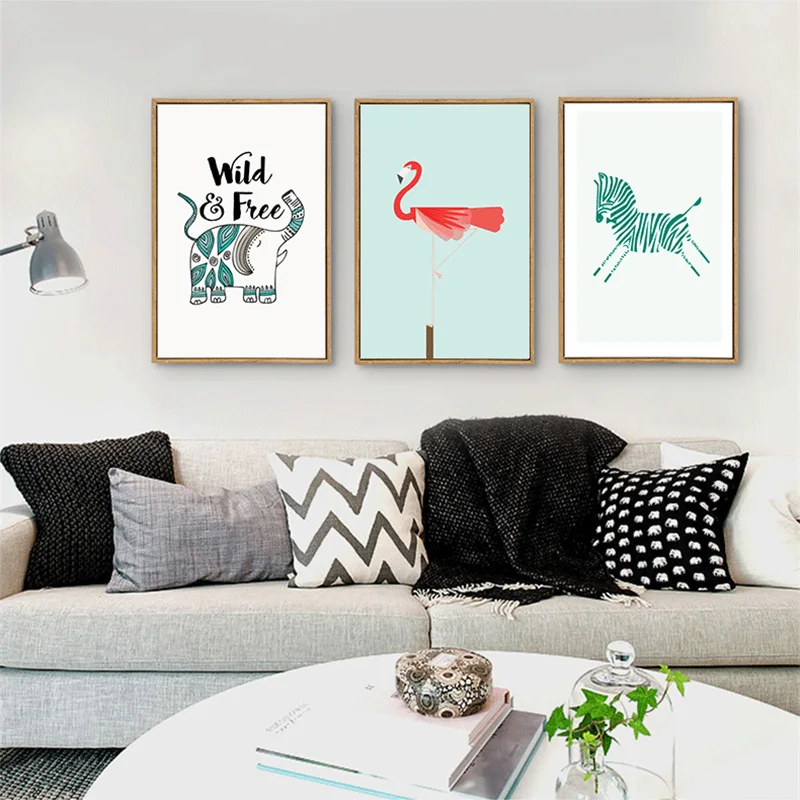 

CLSTROSE Cute Cartoon Owl Bee Cake Posters Decorative Wall Painting Canvas Art Print Wall Pictures Kids Room Decoration Unframed