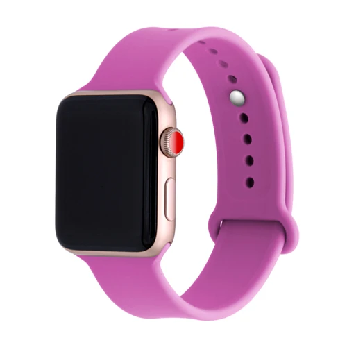 Силиконовый спортивный ремешок для apple watch, ремешок для apple watch 5, 4, 3, ремешок 44 мм, 40 мм, correa Iwatch 5, 42 мм, 38 мм, ремешок для часов, браслет, ремень - Цвет ремешка: Barbie powder