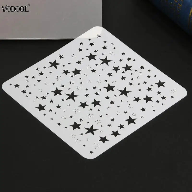 1pc 13*13 Gypsophila Stencils DIY home decoration drawing Laser cut template Wall Stencil Painting for Wood Tiles Fabric - купить по