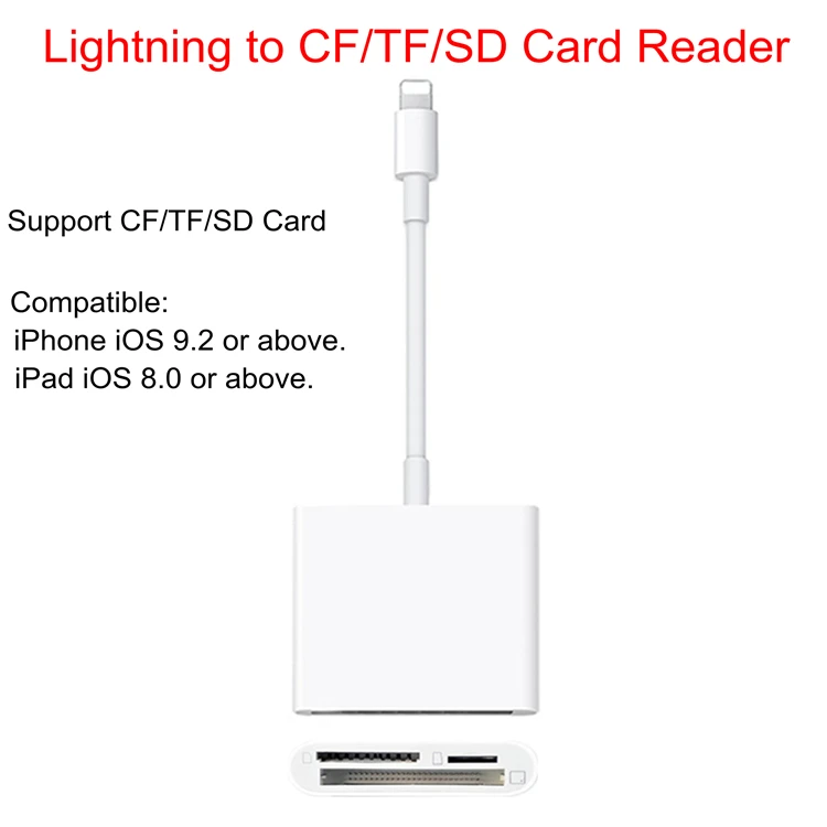 LTN to CF TF SD PAIAIP USB-C lightning Micro-USB к CF/SD/TF кард-ридер для iphone/ipad/Android телефонов/Macbook/поверхность книги - Цвет: LTN to CF TF SD
