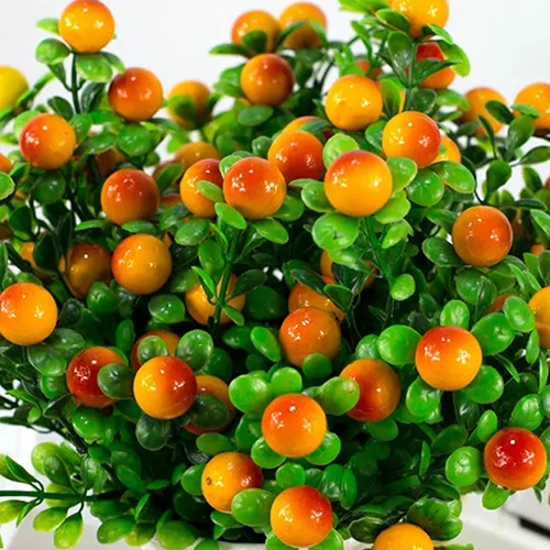 

Modern Vivid 1Pc 6 Branches 18 Heads Artificial Fruits Home Garden Decoration DIY Art