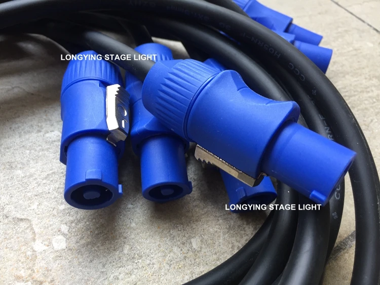 Free Shipping 8pcs/lot 1.5mm2 1-10M Powercon Extended Cable For Co2 Jets/230W/200W Moving Beams 7R/5R | Лампы и освещение