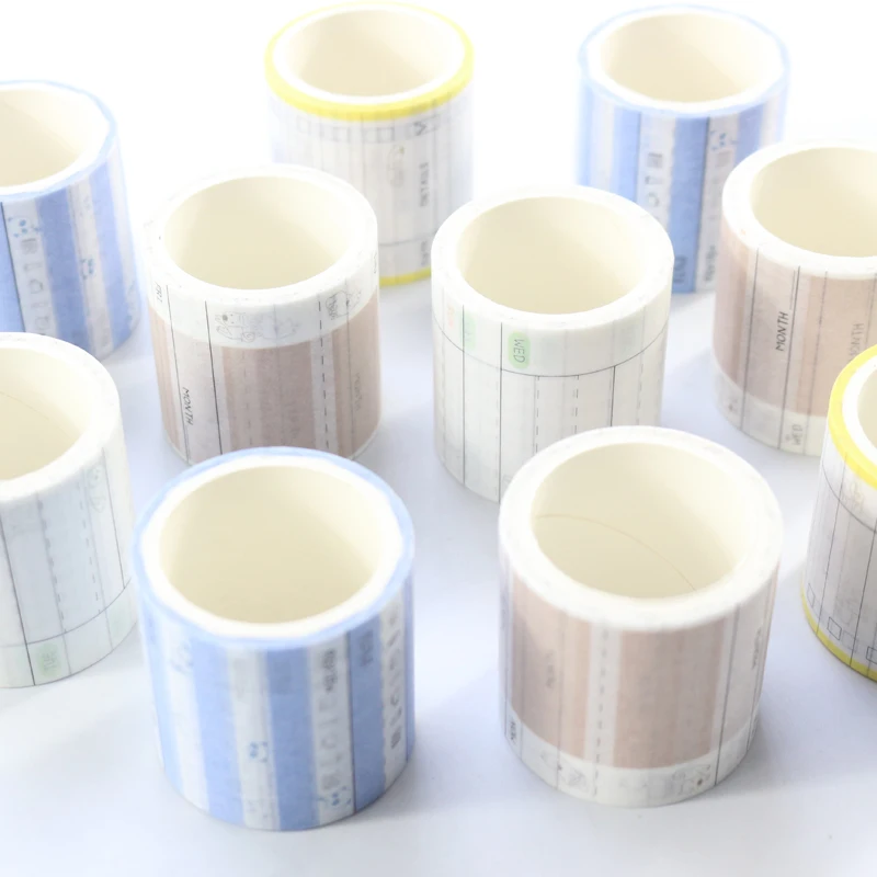 Domikee Творческий мультфильм школьников календари время васи ленты для ежедневник