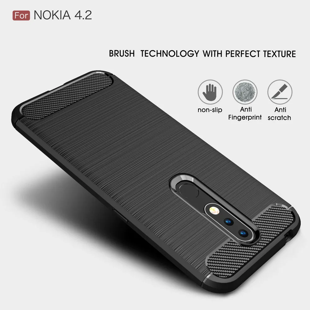 Чехол из углеволокна крышка 5.71For Nokia 4 2 чехол для 3 6 2019 мобильного телефона задней