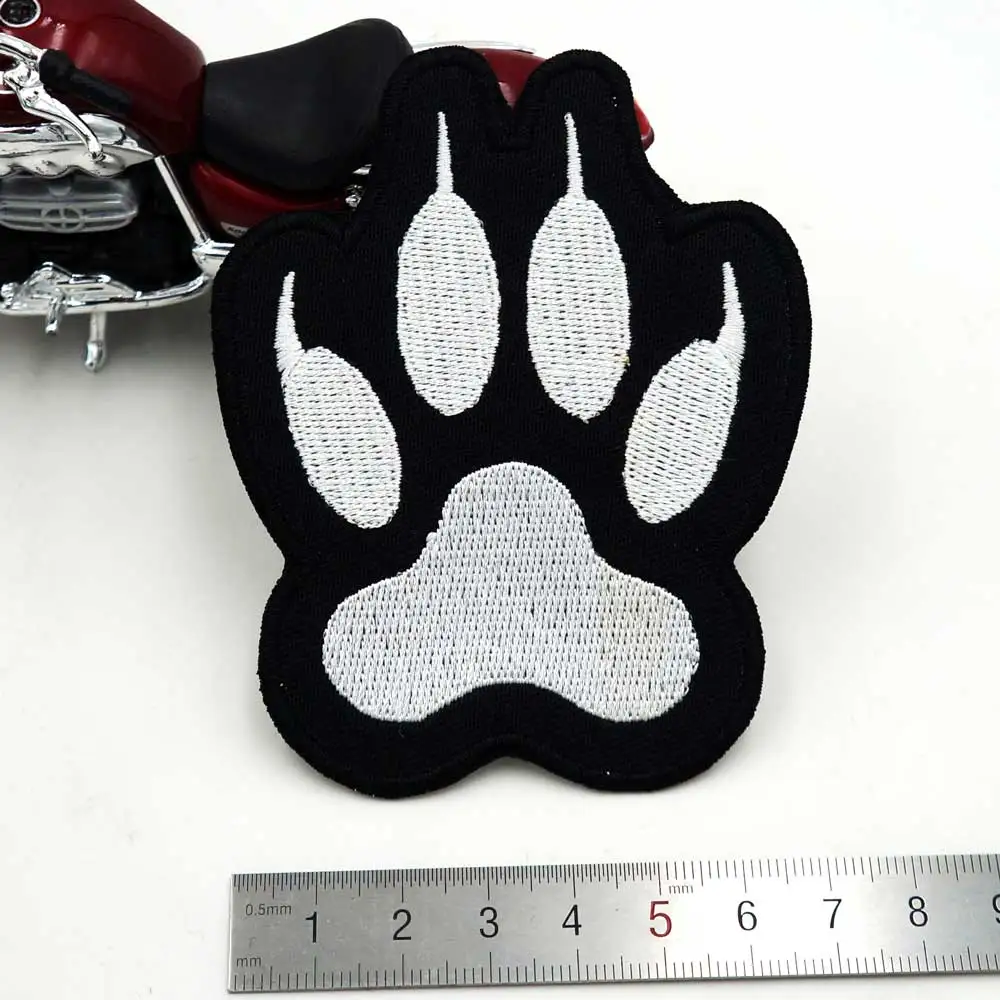 Собак Paw принт приклеивающиеся утюгом нашивки вышитая аппликация этикетка для