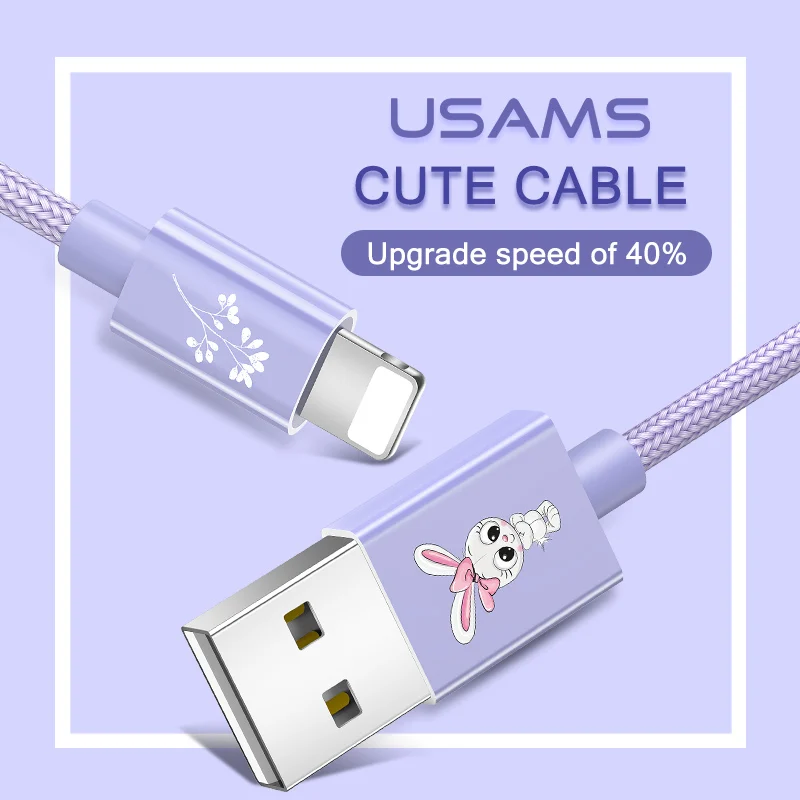 USAMS Cartoon Charger Cable for iPhone cable Data USB cute Animal data sync | Мобильные телефоны и аксессуары