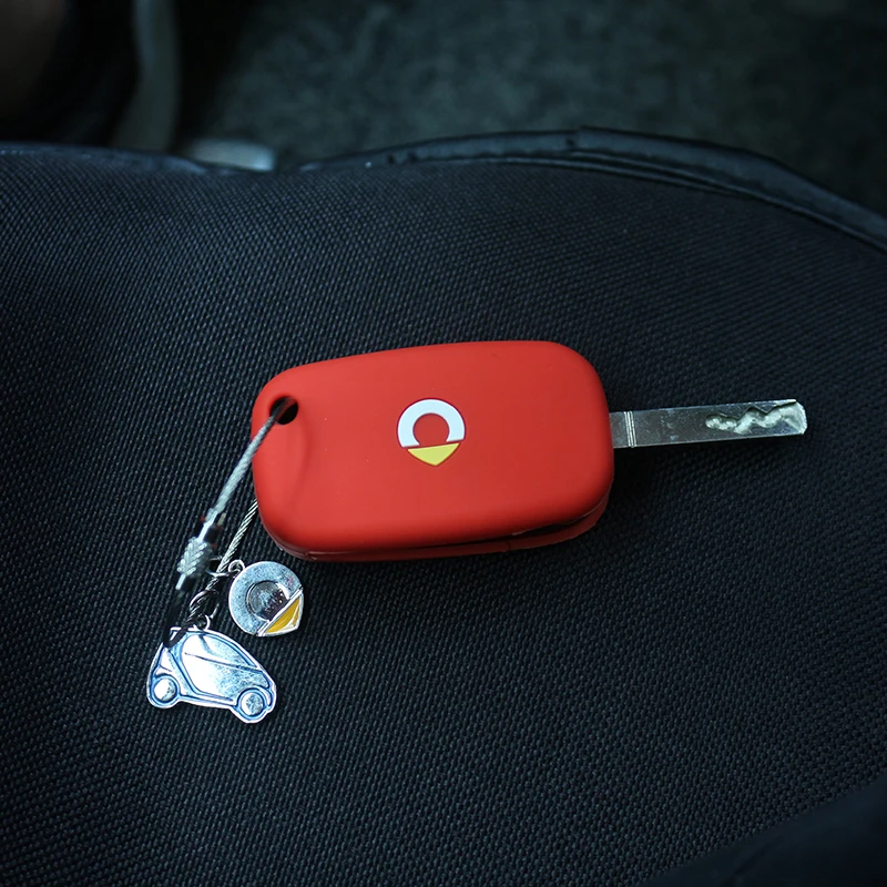 Car Key Bag Silicone protection Case For New Smart 453 Fortwo Forfour Keychain Button Key Remote Cover Styling Accessories