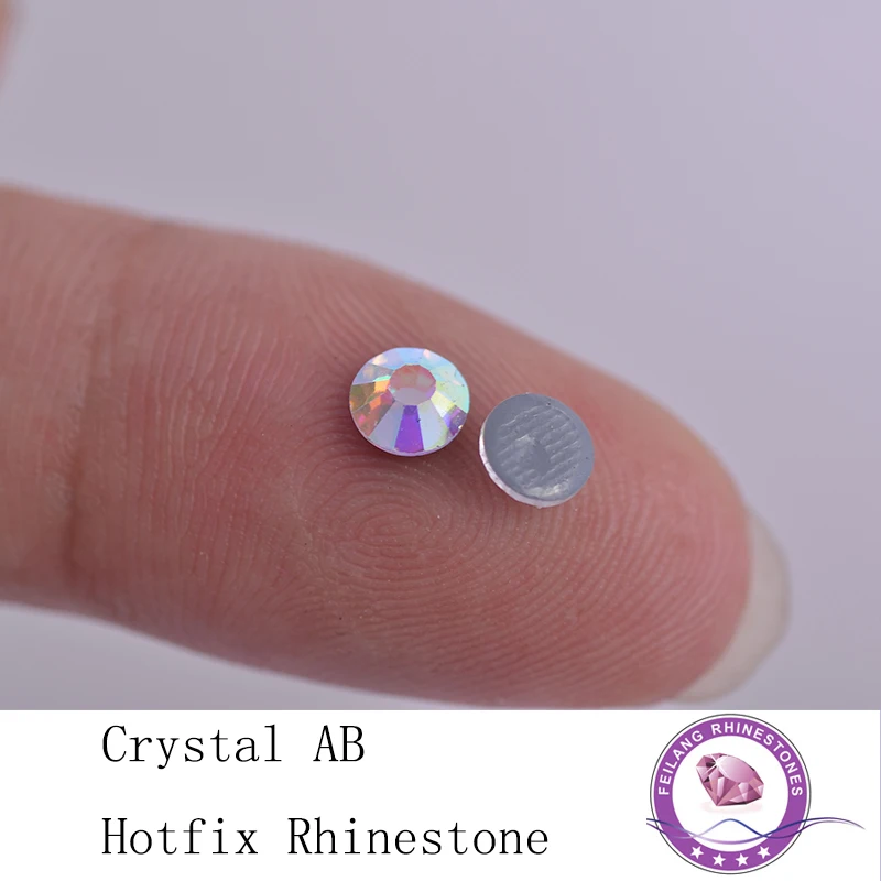 Feilang A++ SS6-SS30 Crystal AB Hotfix Rhinestone Flatback Iron On Hot Fix Strass For Clothes Shoes Bags DIY Design 1440pcs | Дом и сад