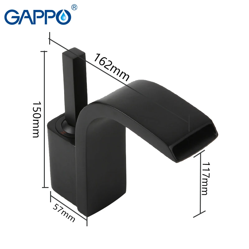 GAPPO смеситель для умывальника ванной комнаты водопада черный torneira banheiro s |