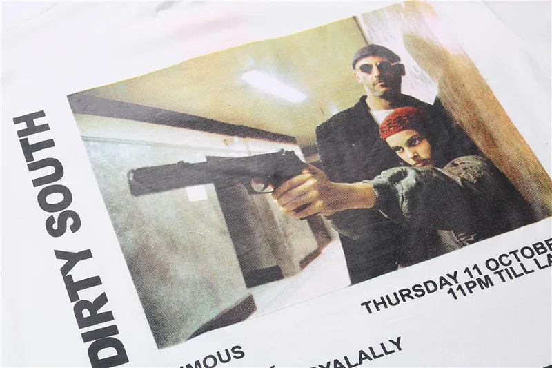 Мужские футболки в стиле хип хоп ZROADLOP повседневные с принтом Leon THE PROFESSIONAL Harajuku
