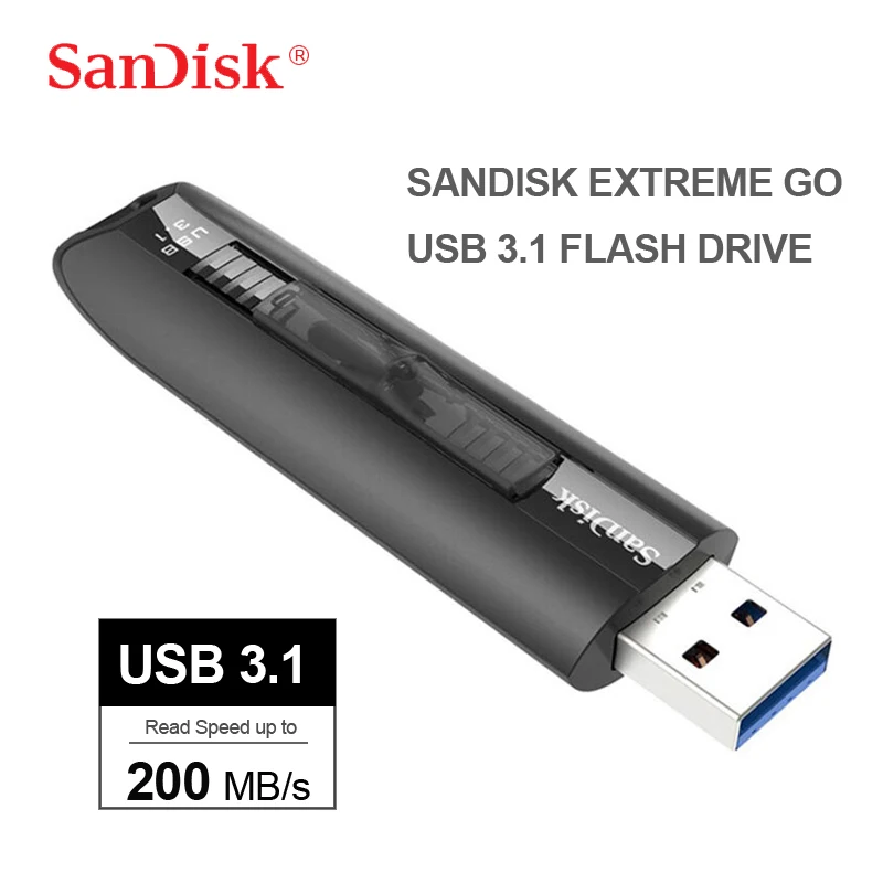 Флэш-накопитель SanDisk Extreme Go USB 3 1 128 ГБ 64 флэш-накопитель высокоскоростная