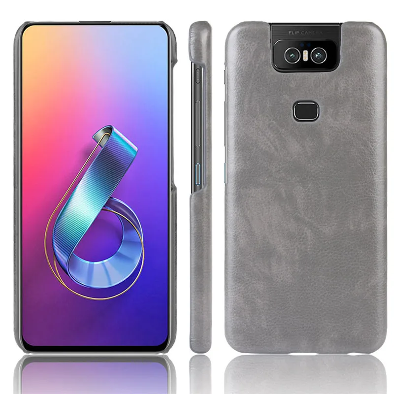 Для Asus Zenfone 6 ZS630KL из искусственной кожи кожа с рисунком Litchi Твердый чехол для Asus Zenfone 6z ZS630KL ZS 630KL чехол для телефона