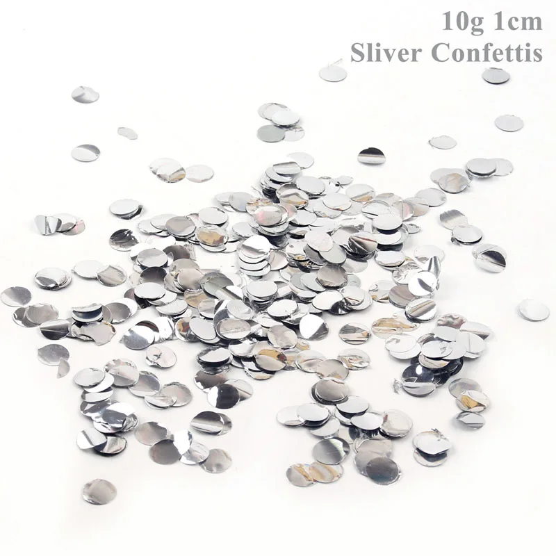 10g Silver Huiran шар с днем рождения, шар из розового золота, конфетти, шар для дня рождения, декор для детей, взрослых, принадлежности для дня рождения, балоны - Цвет: 10g Silver
