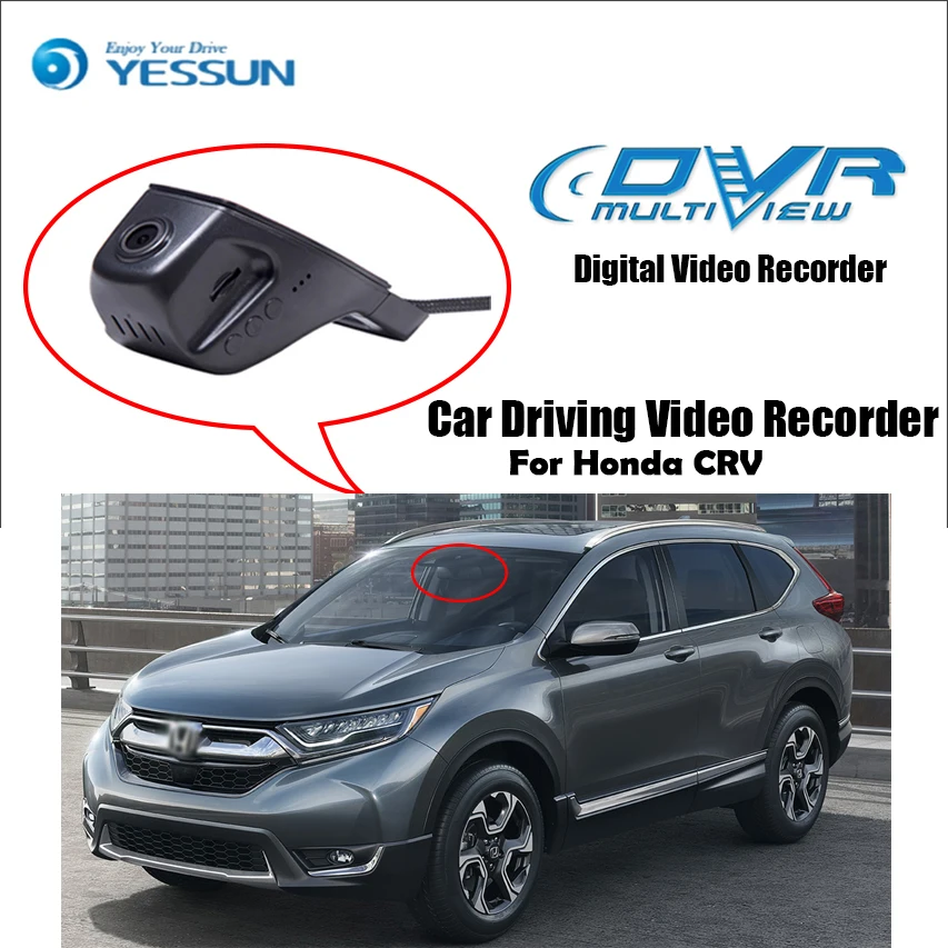 Видеорегистратор YESSUN для Honda CRV автомобильный мини регистратор с Wi Fi и